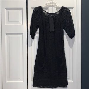 Kay Unger “Phoebe” black lace dress
